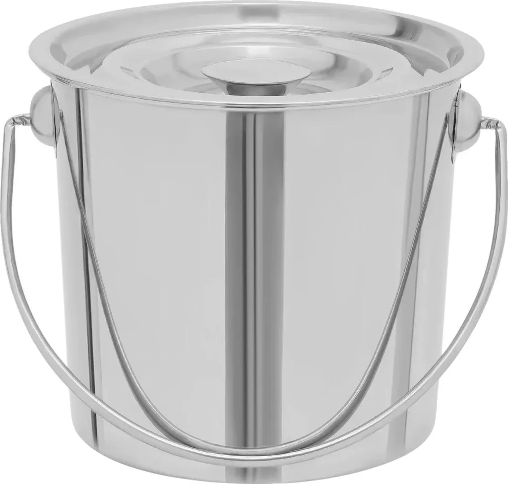 Contenitore Alimenti 6 Litri in Acciaio Inox, Uso Professionale Argento