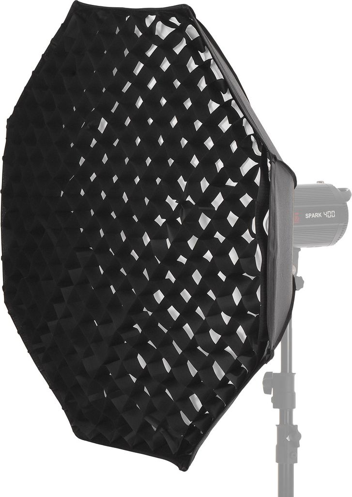 95 cm/37,4 Zoll Octagon-Softbox mit Schnellverschluss und Bowen-Montierung, 8 Stuetzstangen fuer Fotostudiofotografie, Portraetfotografie, Live-Stream