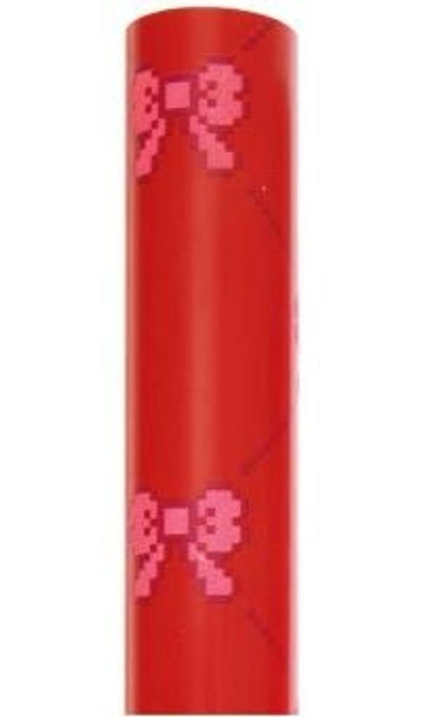 Geschenkpapier Pixel Schleifen, Rot,MIX