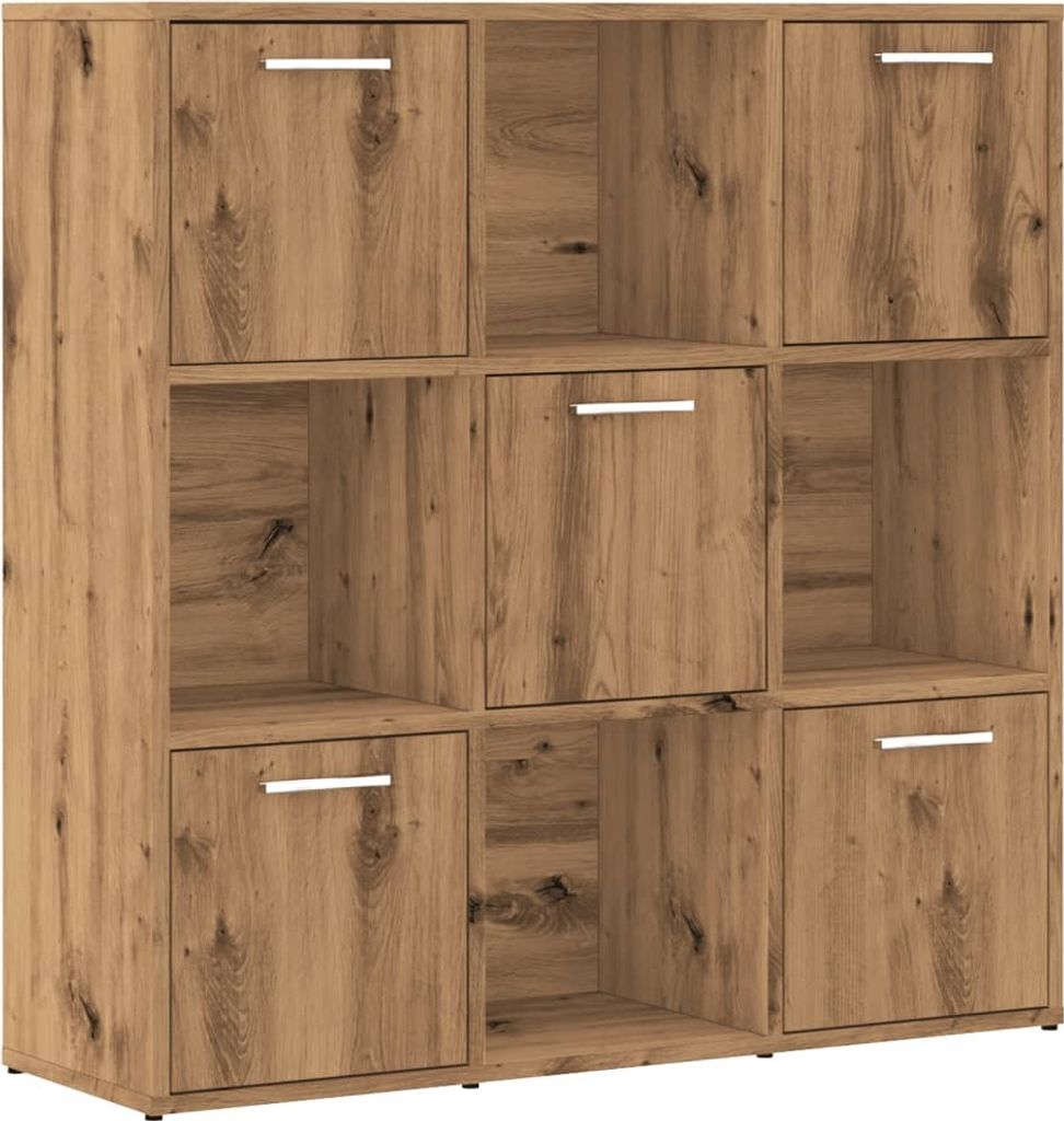 Bücherregal Artisan-Eiche 90x28x90 cm Holzwerkstoff