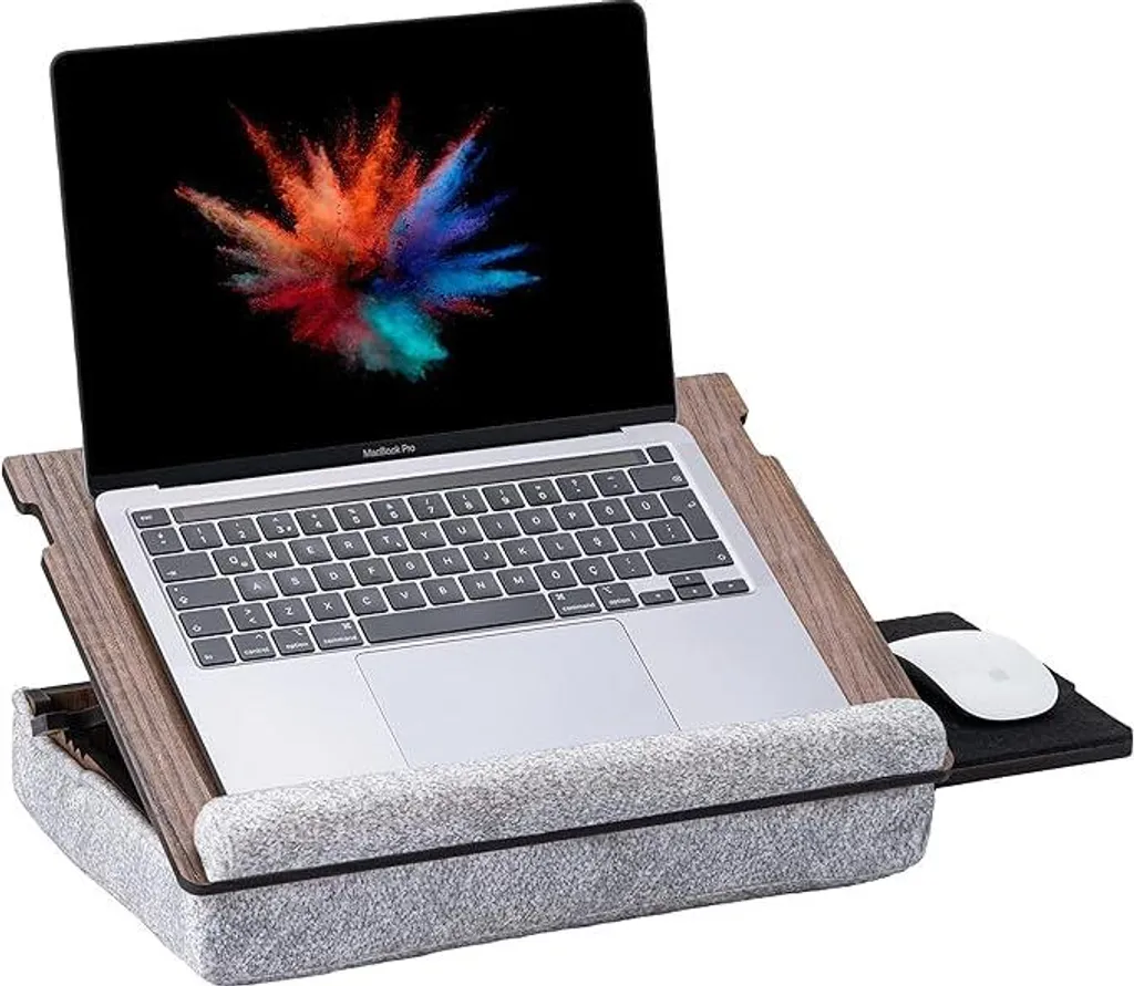 Dites Adieu aux Douleurs de Dos - Support PC Vigo en Noyer Ergonomique