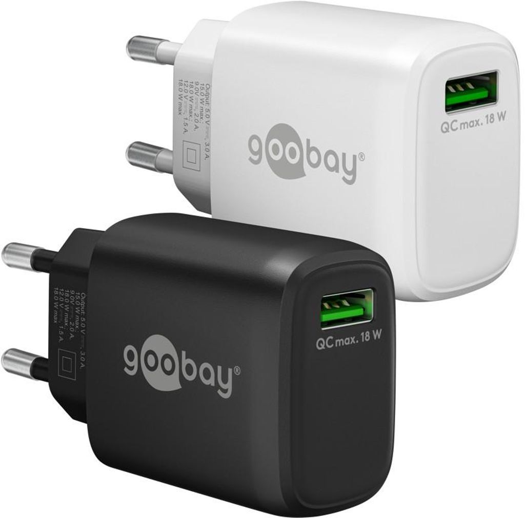 18 W USB-A QC Schnellladegerät weiß Produktbild 