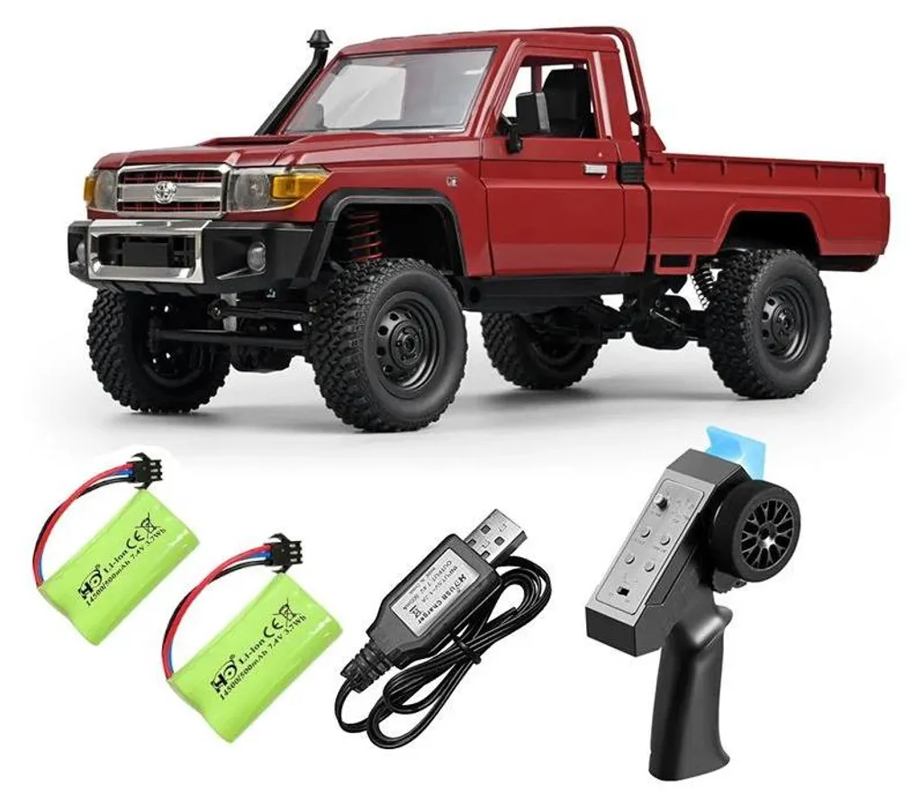 Buggy télécommandé 4x4 tout-terrain rouge, véhicule de loisir enfant