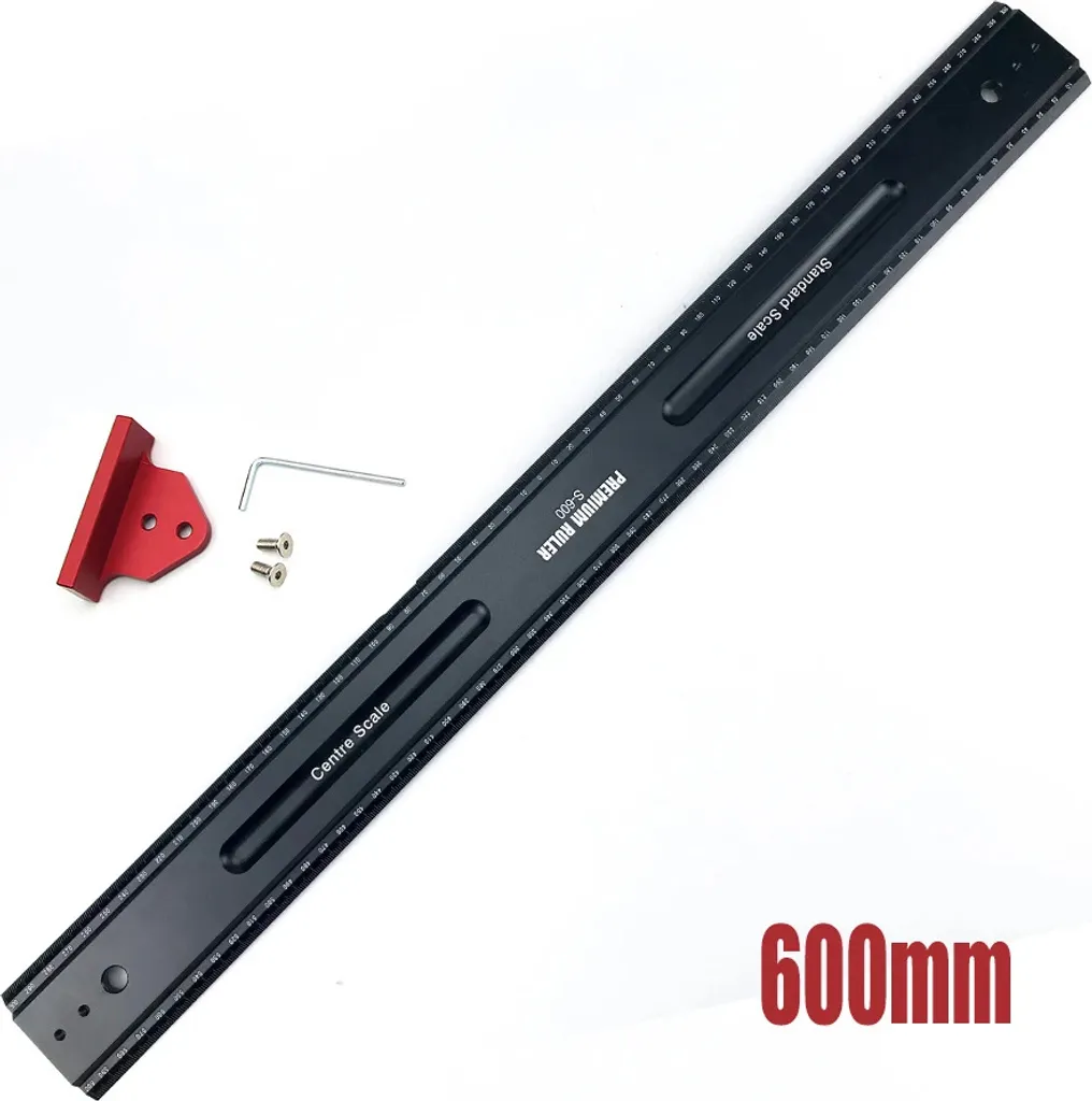 Règle en alliage d'aluminium durable 600mm avec échelles lisibles