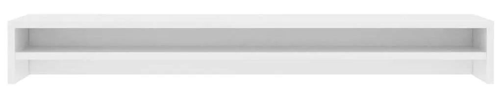 Support d'écran 100 cm Blanc - Organiseur de Bureau pour Double Écran - 4