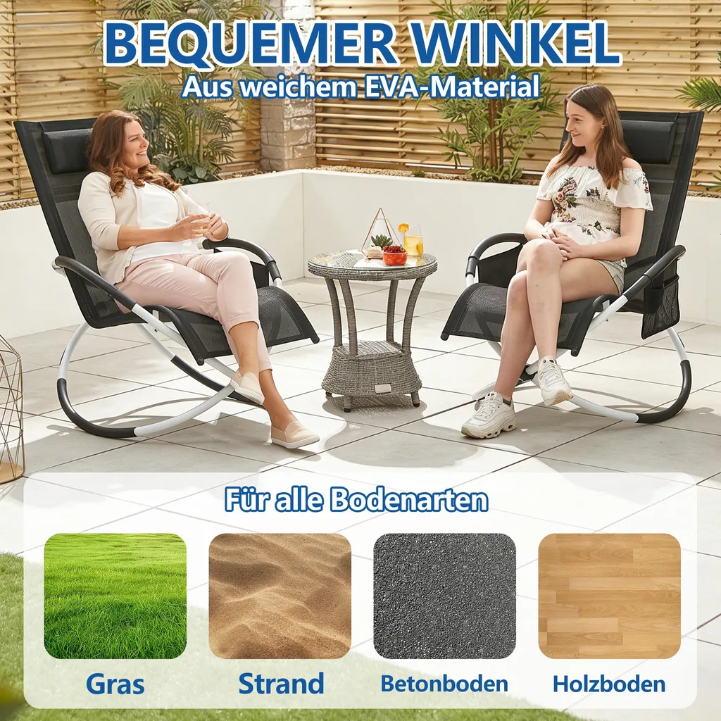 Transat de Jardin Pliable XINZI pour Camping et Terrasse - Haute Qualité - 7