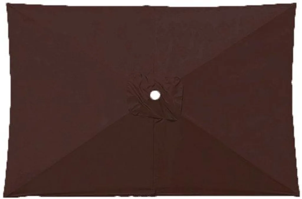 Toile Parasol Anti-UV Marron 2x3 m - Revêtement Durable pour 6 Baleines