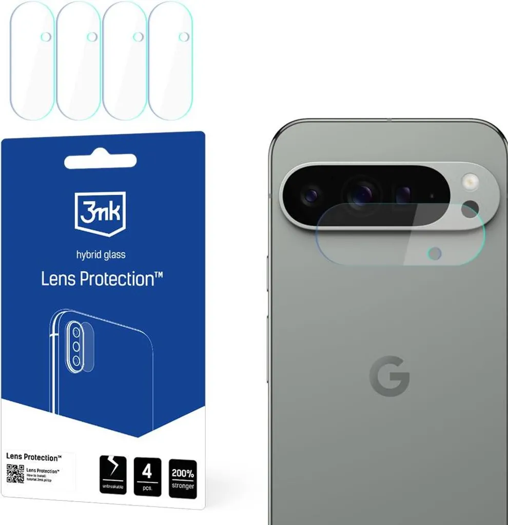 Migliore Protezione Lente 3Mk per Pixel 9 - Vetro Ibrido Anti-Uto 0.16mm