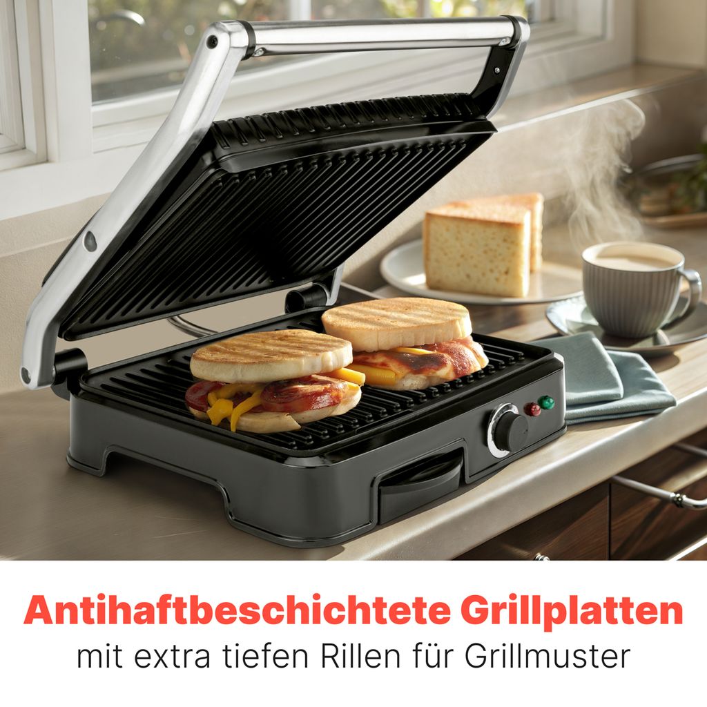 Bomann KG 2242 CB contactgrill, zilver Productafbeelding 