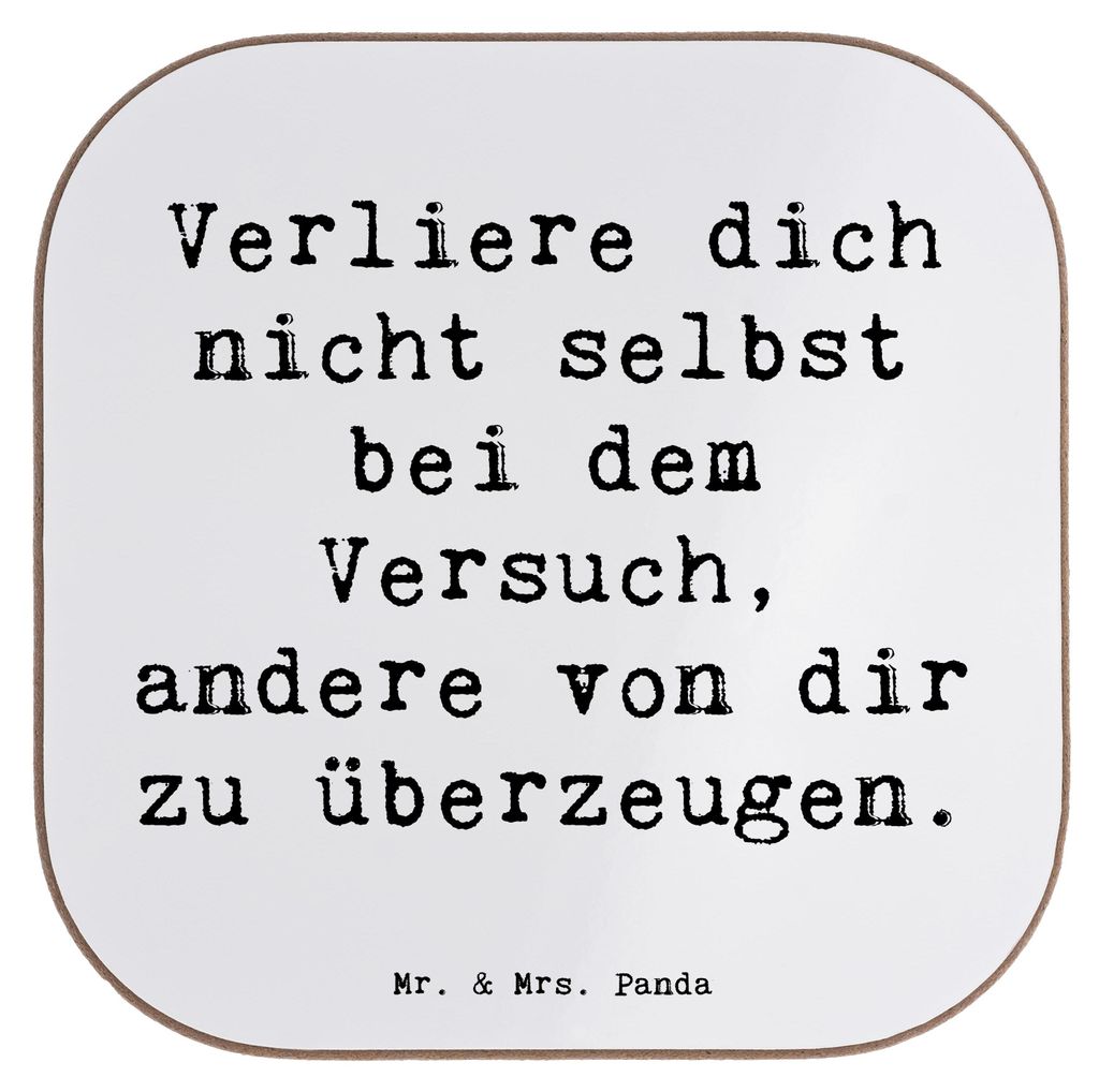Mr. & Mrs. Panda Tassenuntersetzer Spruch Selbstzweifel Produktbild 