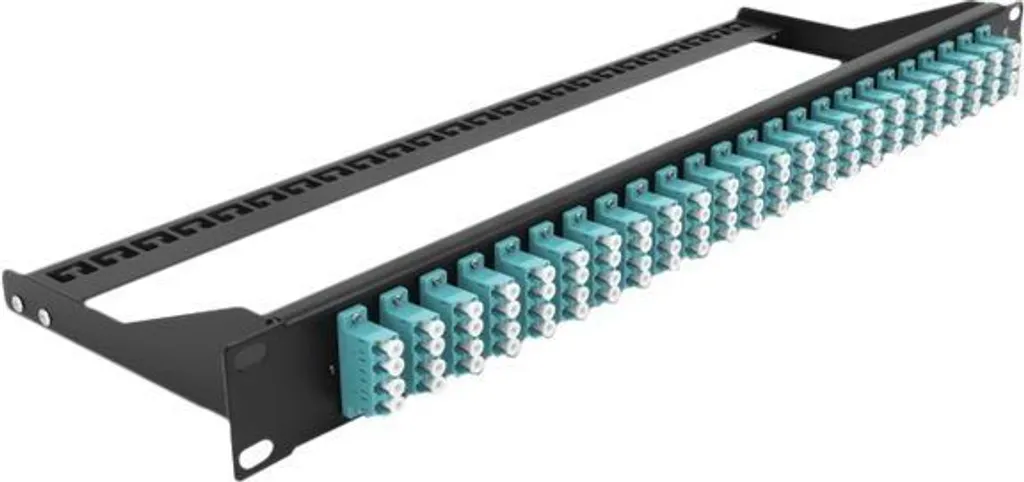 Delock 43401 Patch Panel 19" LWL 24 Port LC Quad Aqua OM3 1U
