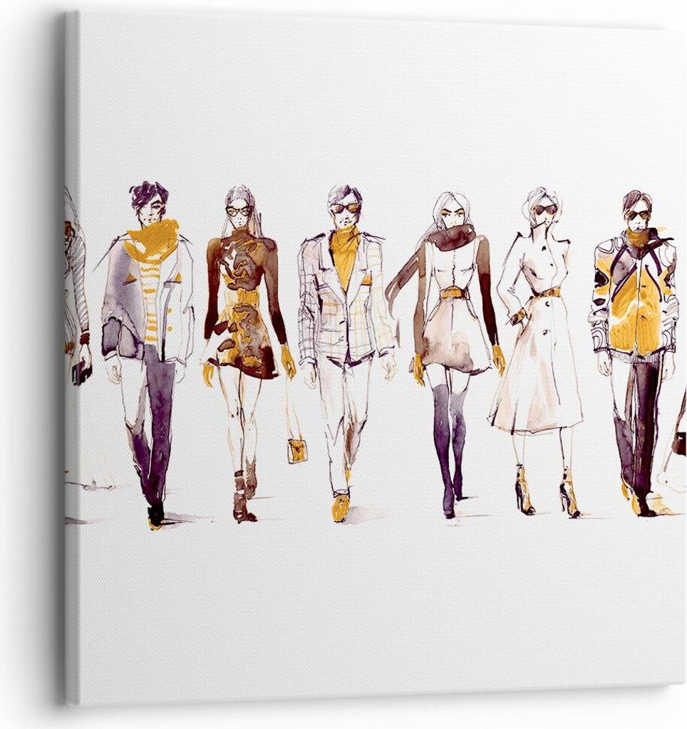 Bild auf Leinwand - Leinwandbild - eleganc e Farbe weiblich Mannequins - 30x30cm - Wand Bild - Wanddeko - Leinwanddruck - Bilder - Kunstdruck - Lei...