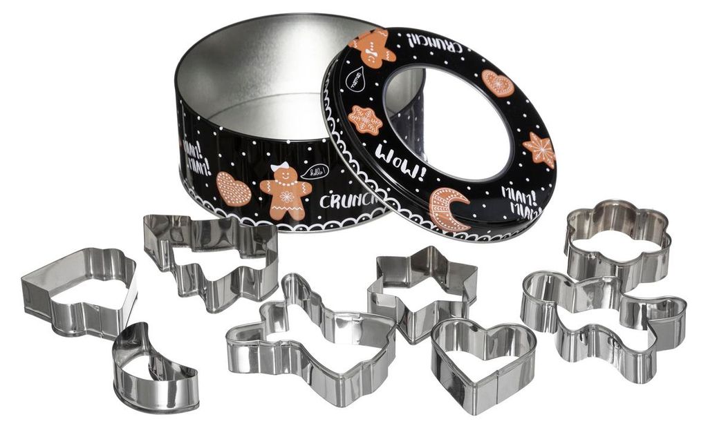 Ausstechformen WEIHNACHTEN, 8 Stk. + Metalldose Produktbild 