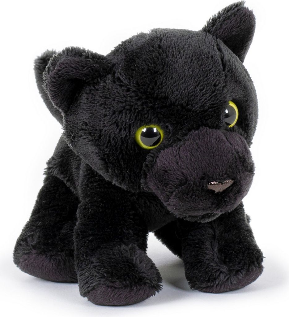 Plüschtier schwarzer Panther 12cm, Stofftiere Kuscheltiere Raubkatzen Softplüsch