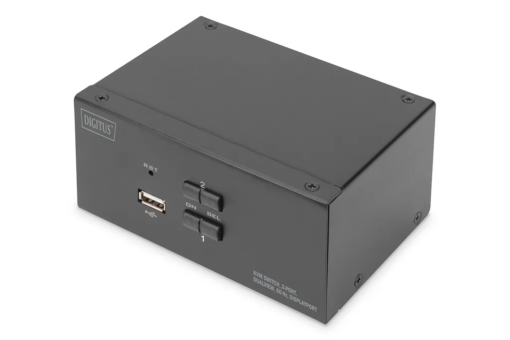 Switch KVM 2 PC pour setup double écran 4K60Hz avec contrôle Audio DP
