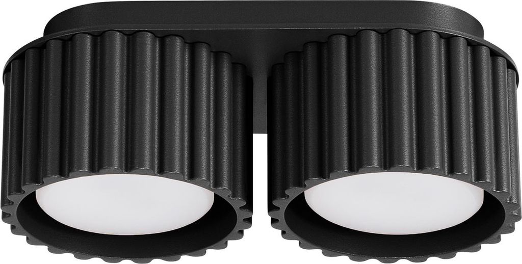 Plafond AURA 2 schwarz Gx53 2xGx53 10W Aluminium 8x10x21cm Sollux Lighting