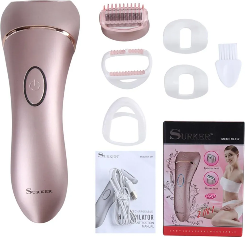 INF Epilatore Rosa Professionale: Ricarica USB e Testina Lavabile
