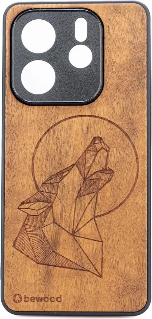 Idea Regalo: Custodia Legno Bewood Wolf Imbuia per Redmi Note 14 5G