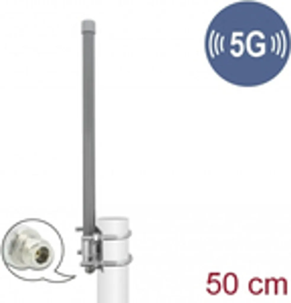 Solution réception faible signal : Antenne 5G 8 dBi Delock 3,3 - 3,8 GHz