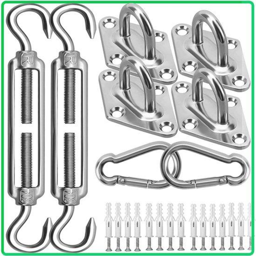 Zangen - Zubehör für Sonnenschirme - Montage von Sonnenschirmen - Edelstahl - Hardware-Sets für Sonnenschirme - Geeignet für Hängestühle, Sch...