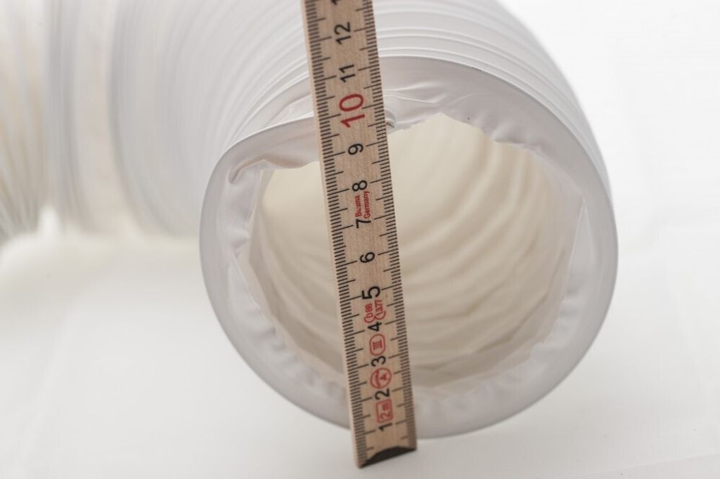 Abluftschlauch PVC flexibel Ø 100 / 102 mm, 6 m z.B. für Klimaanlagen, Wäschetrockner, Abzugshaube