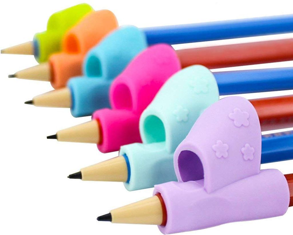 für Kinder 5 Stück Bleistift Griffe Schreibhilfe für Kinder Grip Haltungskorrektur Korrekte Handschrift Haltung Righties oder Lefties Erwachsene 
