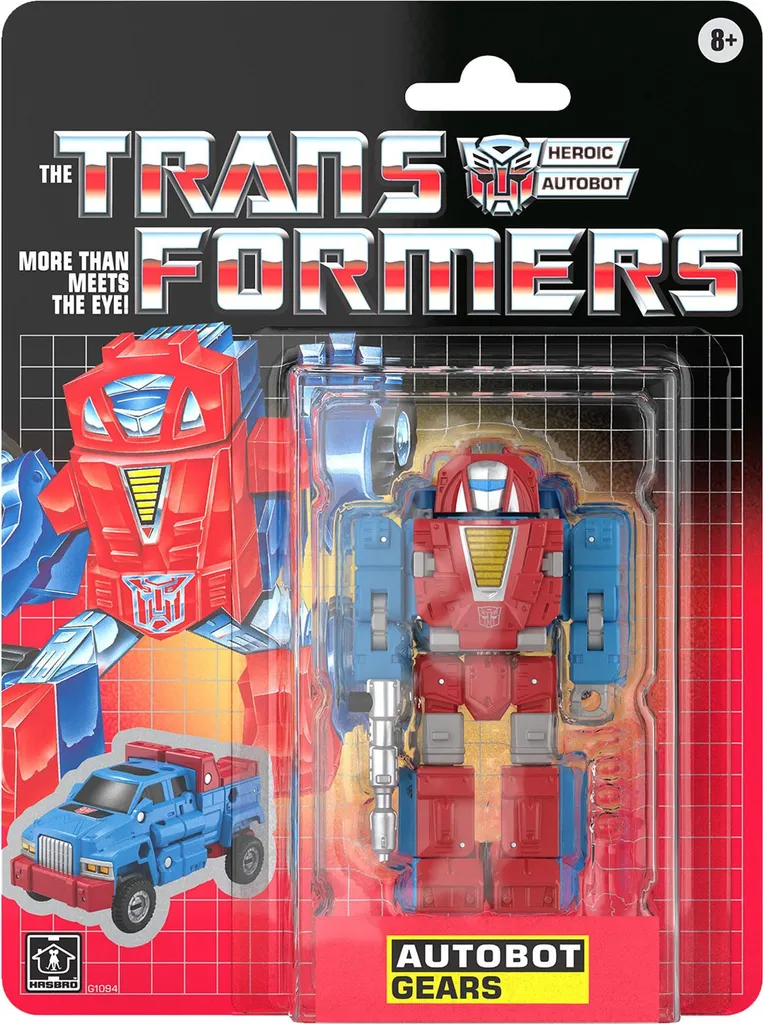 Figurine Transformers G1 Retro Autobot Gears 13cm : Modèle Durable
