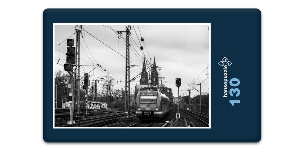 hansepuzzle 17667 - Eisenbahn Puzzle, 130 Teile, Reisen, 28,7 x 20,0cm mit hochwertiger Aufbewahrung, Kartonbox und wiederverschließbarem Beutel