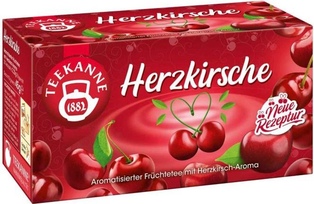TEEKANNE Herzkirsche Tee 20 Portionen Produktbild 