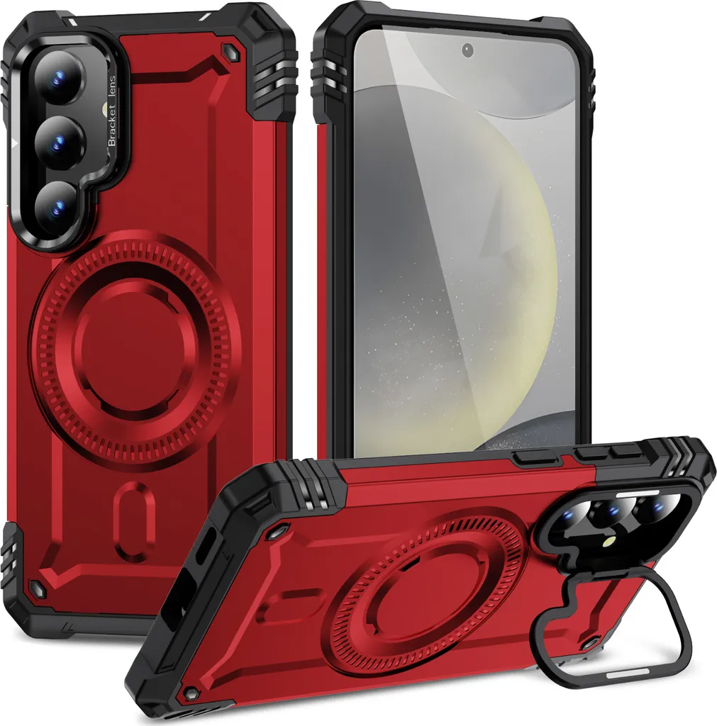 Cover Samsung S24 Rossa: La più Resistente con Anello e Magnete