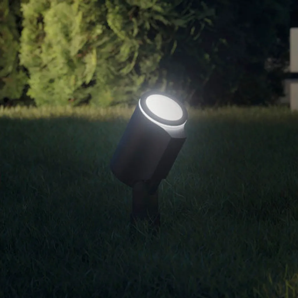 Spot Garden M LED Steinel Anthracite Martelé GU10 7W 3000K IP44 Extérieur