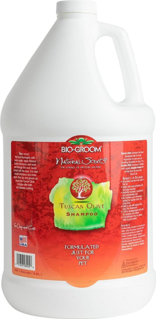 BioGroom Natural Scents Tuscan Olive Hundeshampoo, Konzentrat 1:6, 3.8 L (Verdünnt 26.6 L)