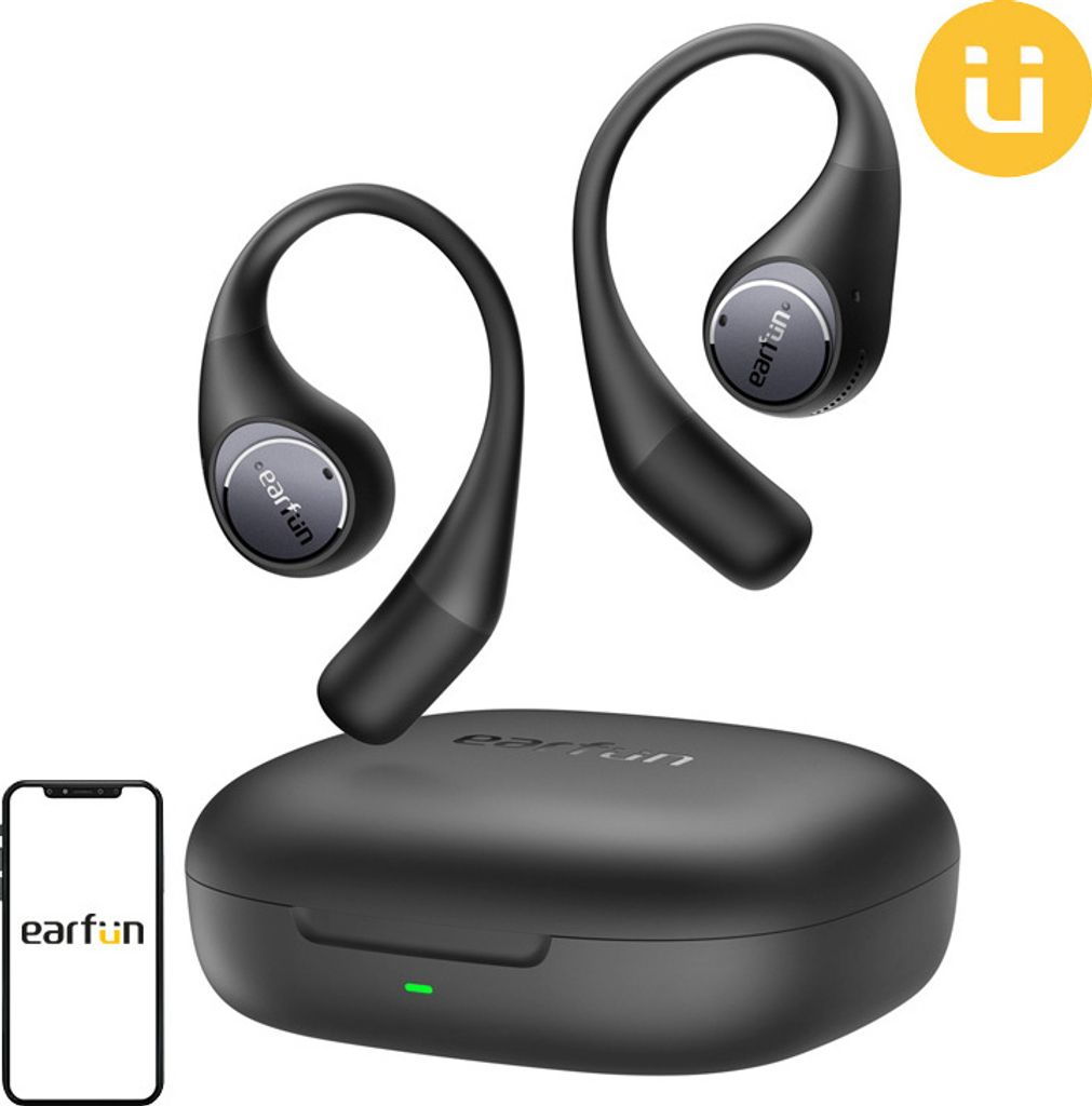 EarFun OpenJump Black Bezdr\u00e1tov\u00e1 sluch\u00e1tka za u\u0161i