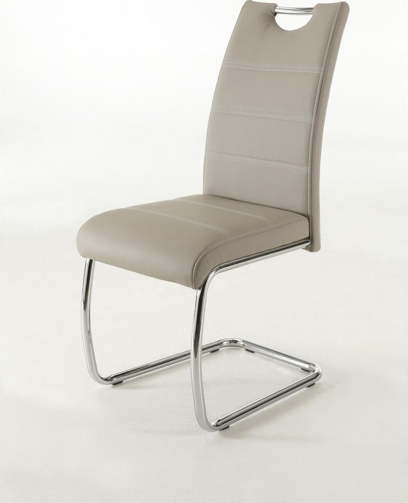 Esszimmerstühle Stuhl Freischwinger 4er Set ELENI Cappucino