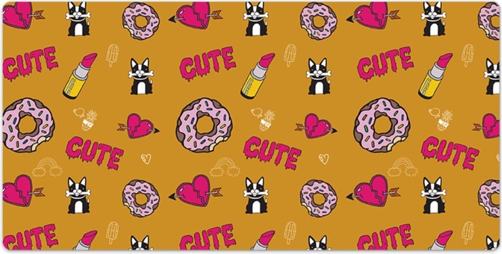 Tischunterlage - 90x45 cm - Schreibtischunterlage - Mauspad - Mädchen Gryzmol