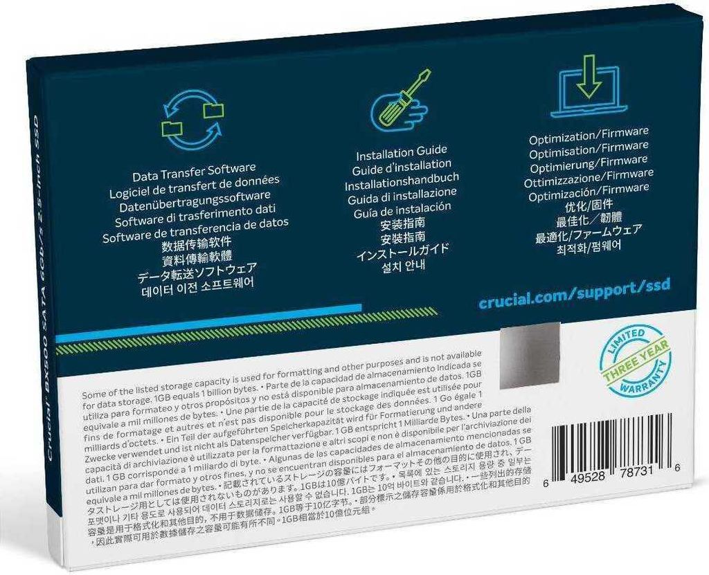 Crucial BX500              240GB SSD 2,5 Produktbild 10