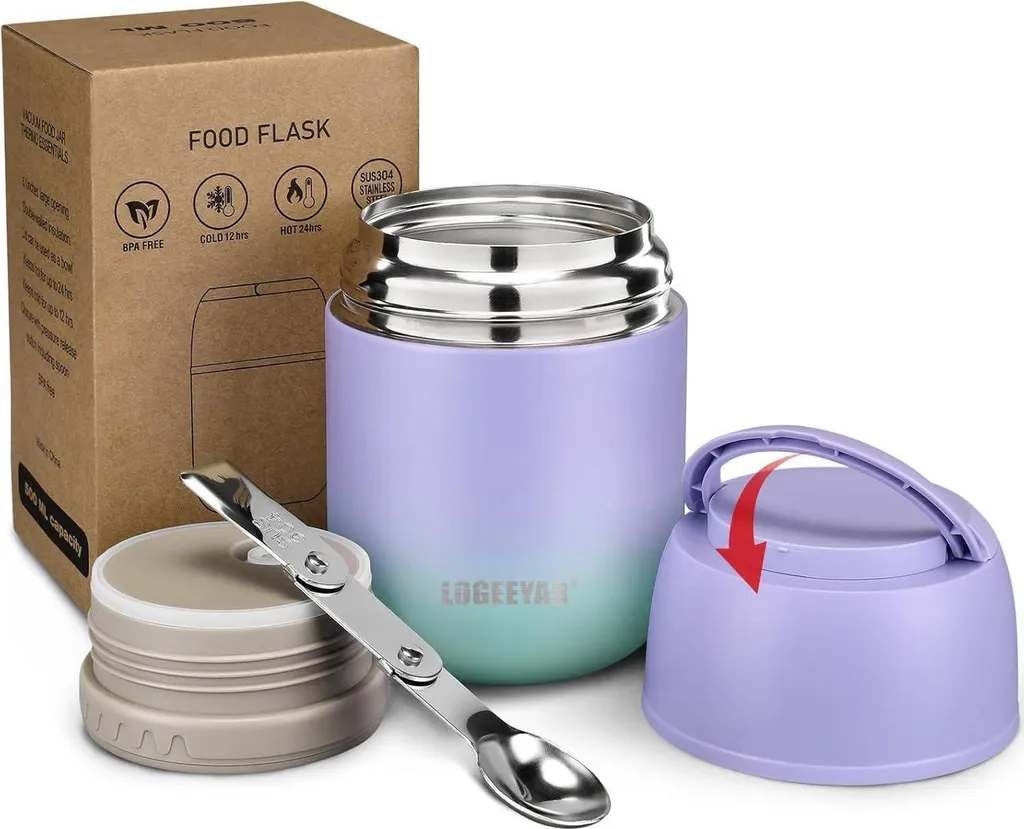Contenitore Termico Pappa Itslife 500ml Acciaio Inox con Cucchiaio