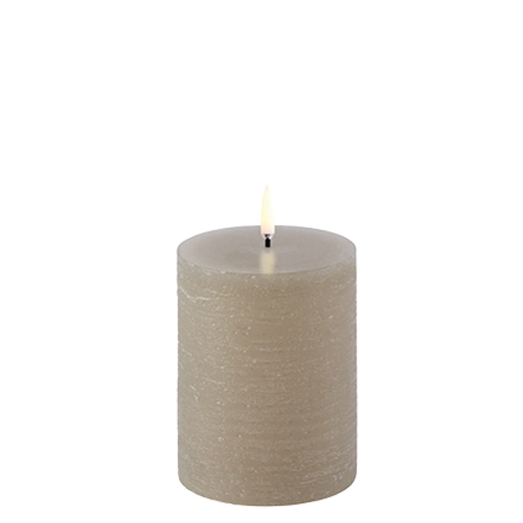 Uyuni Lighting LED Stumpenkerze SANDSTONE taupe Ø8x10cm Produktbild 