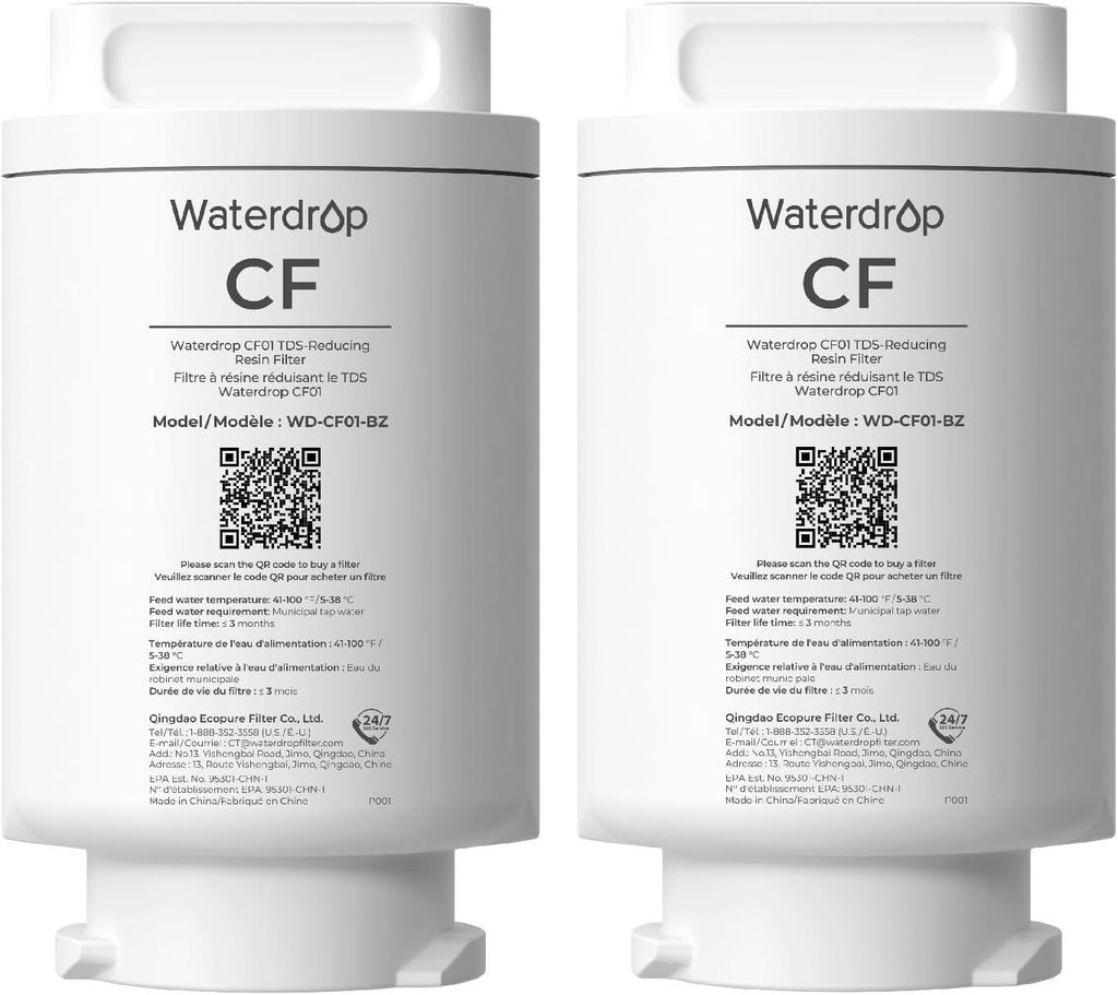 Waterdrop CF01 Ersatzfilter fš¹r Waterdrop CT01, 2er-Pack | Produktbild 