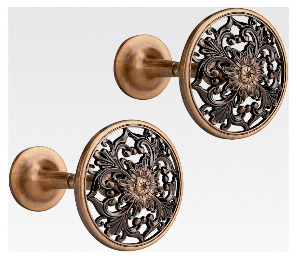 Vorhang Raffhalter, 2 Stück Wandhaken aus Metall im Vintage-Stil, dekorative Kleiderhaken für Zuhause, Wohnzimmer, Badezimmer und Schrank - Messi...