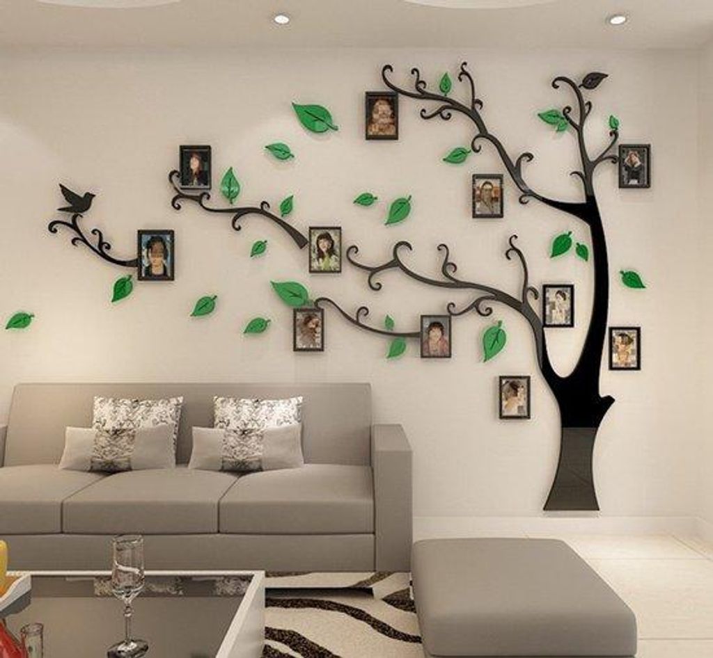 Kunstvoll gestaltete Boom-Muurdetails mit Fotofahnen für elegante Wohnbereiche
