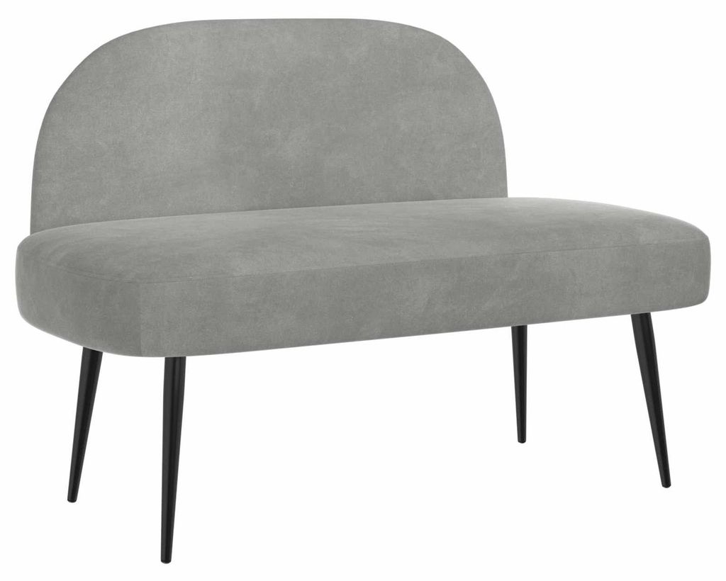 vidaXL Banc rembourré avec dossier, gris clair, 110 x 60 x Image du produit 
