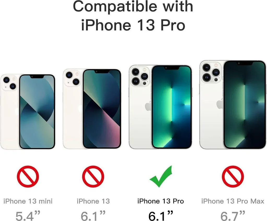 Custodia iPhone 13 Pro 6.1" + 2 Vetri Temperati 9H - Protezione Totale - 3