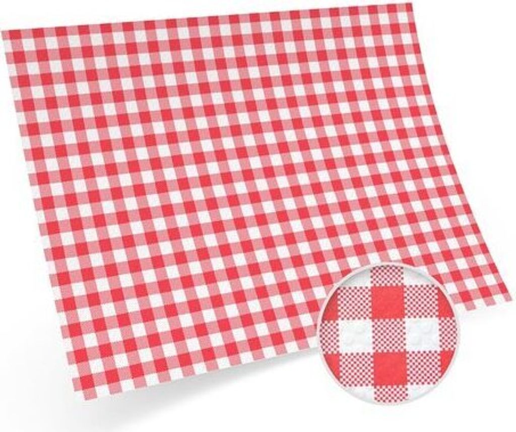 200x Tischset Platzset aus Kraftpapier 40 x 30 cm Karo rot Produktbild 