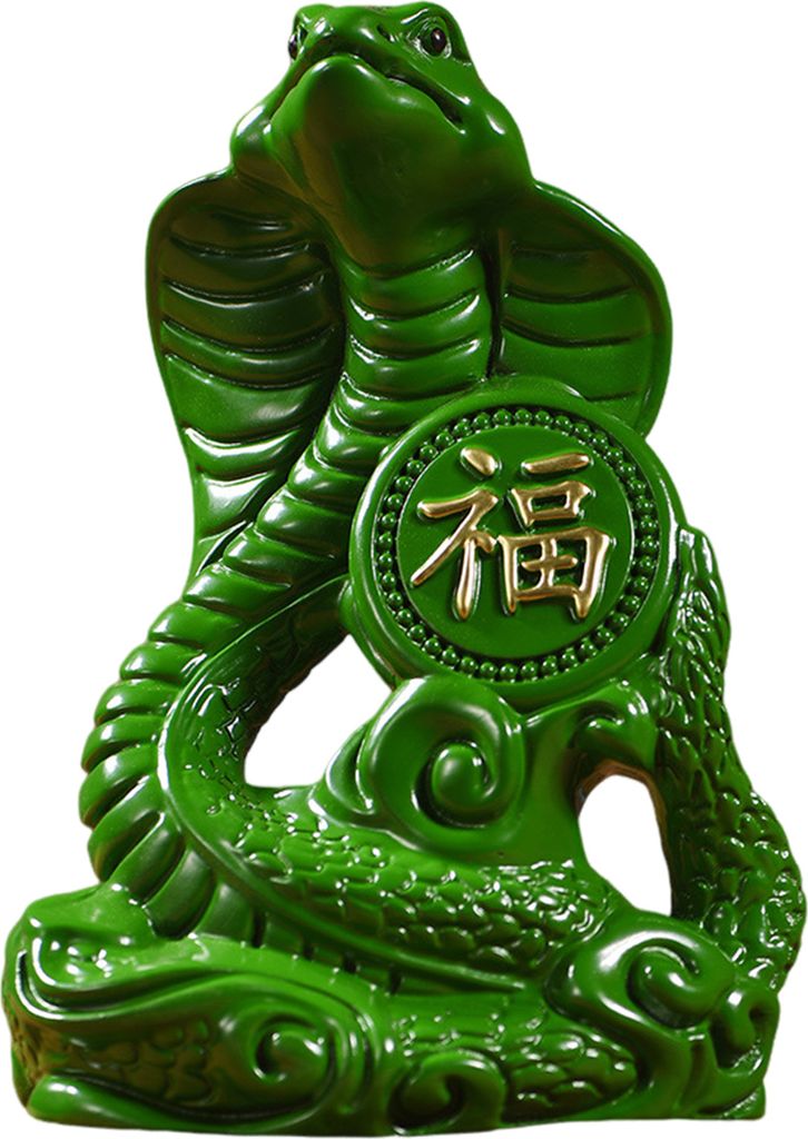 Schlangenstatue mit chinesischem Sternzeichen, kleine Feng-Shui-Tierfigur aus Holz, Schlangenskulptur zum Mondneujahr 2025, Heimbüro-Dekoration f...
