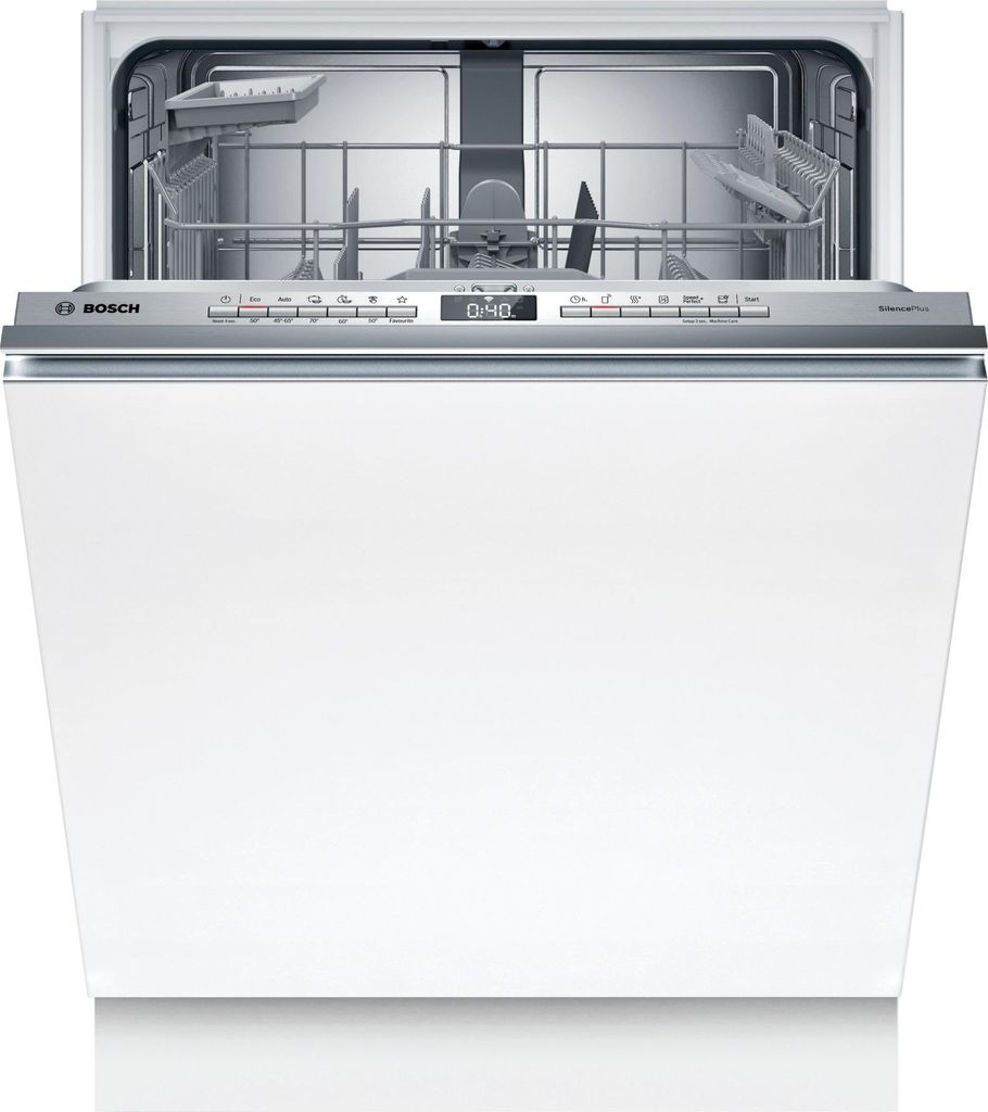 Bosch SMH4EAX28E, Serie 4, Vollintegrierter Geschirrspüler, 60 cm, VarioScharnier für besondere Einbausituationen