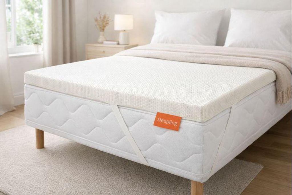 ergonomischer Kaltschaum Topper, 100 x 200 cm, 5 cm, H2, weiche Matratzenauflage, sleepling