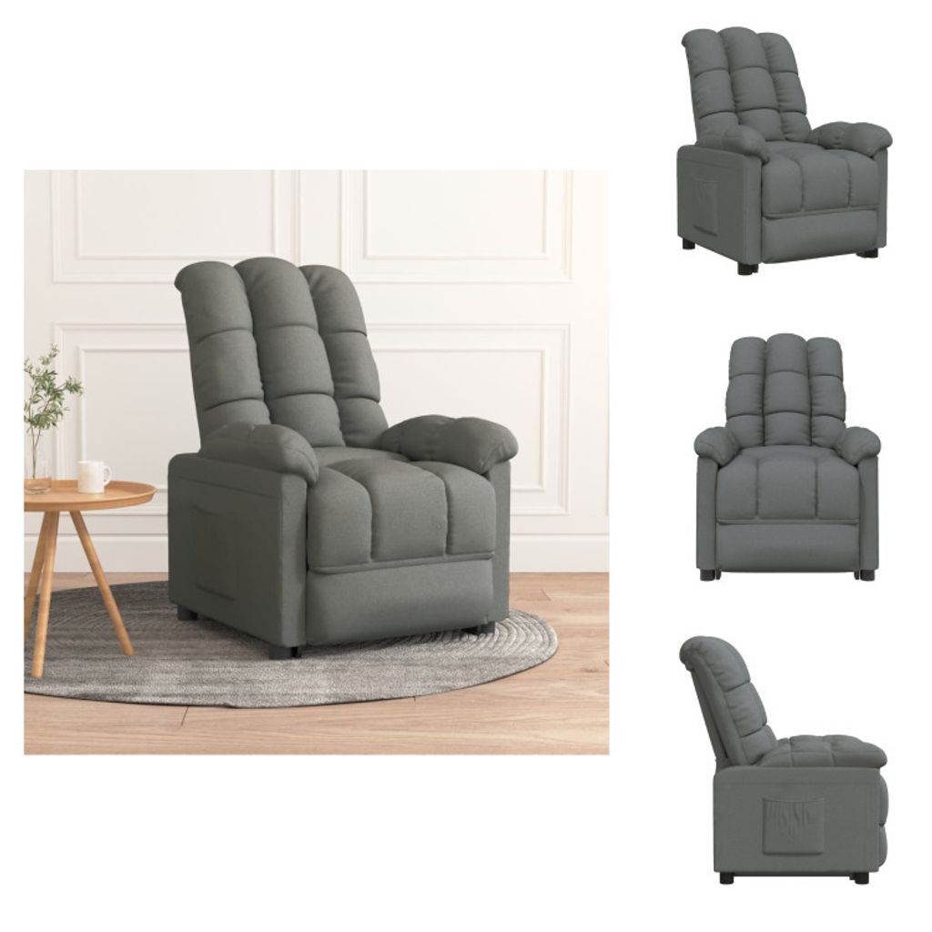 vidaXL Relaxsessel Dunkelgrau Stoff - Sessel