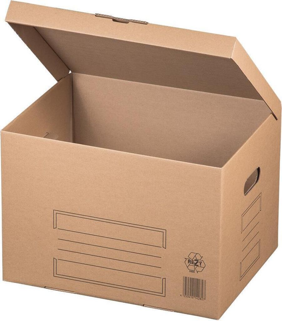 20x Archivbox mit Klappdeckel, braun Archivkarton Produktbild 2