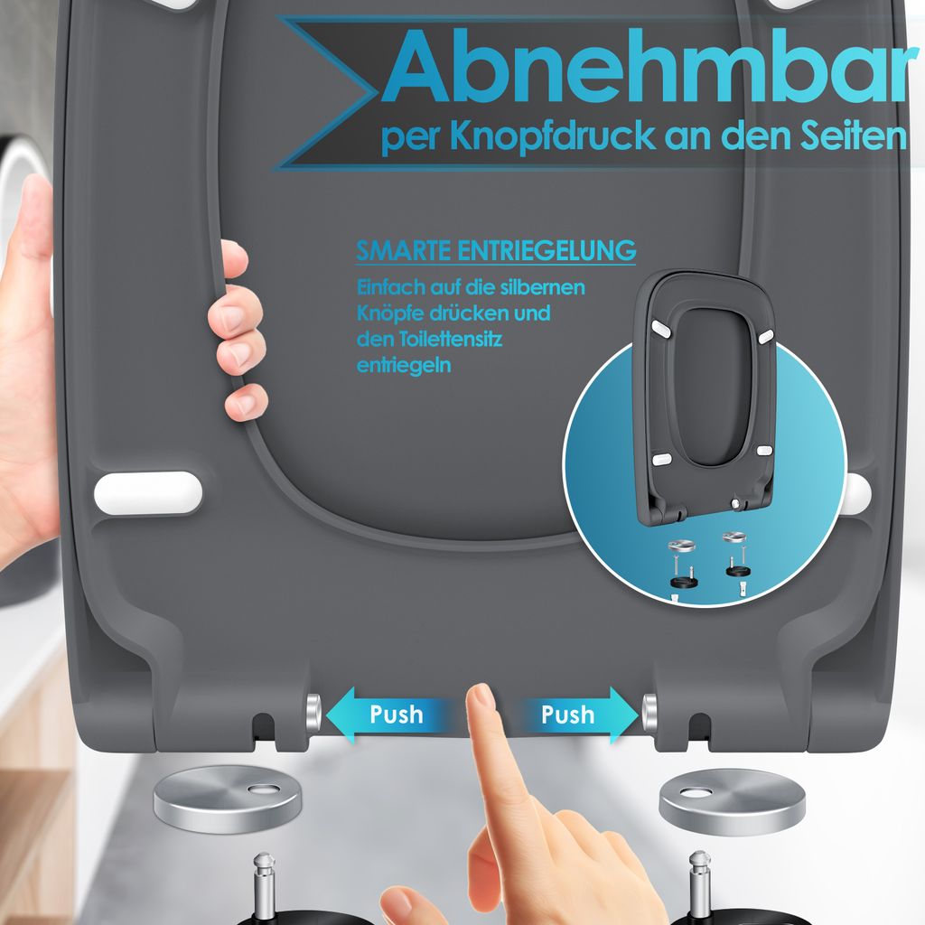 KESSER® WC Sitz mit Absenkautomatik Toilettendeckel Produktbild 5
